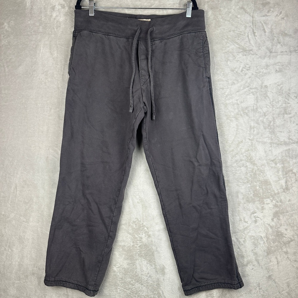 True Religion Mens Size Large World‎ Tour Sweatpants Gray 100% Cotton Drawstring